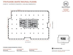 1850 M St NW, Washington, DC en alquiler Plano de la planta- Imagen 1 de 1
