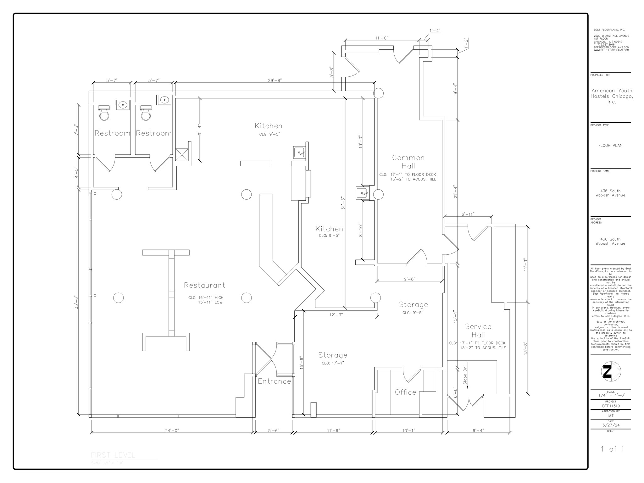 436 S Wabash Ave, Chicago, IL en alquiler Plano del sitio- Imagen 1 de 2