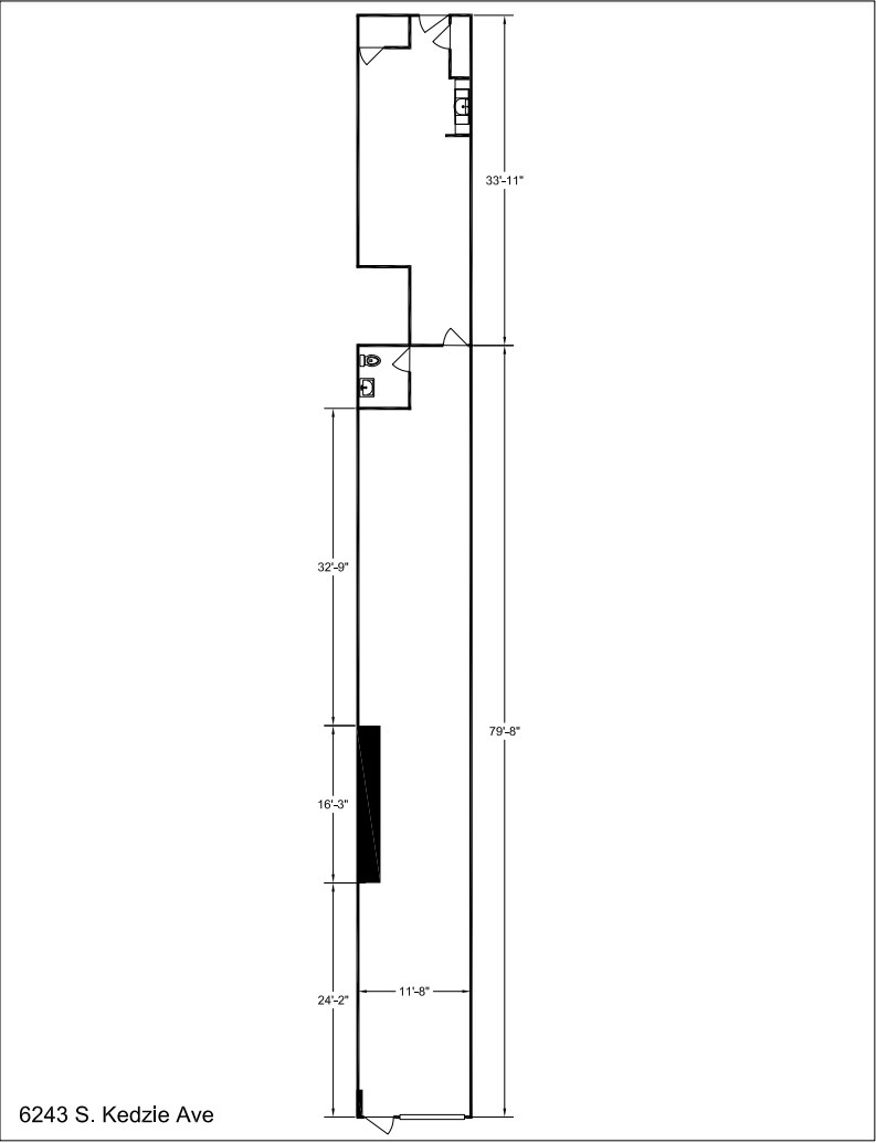 6237-6245 S Kedzie Ave, Chicago, IL en alquiler Plano de la planta- Imagen 1 de 11