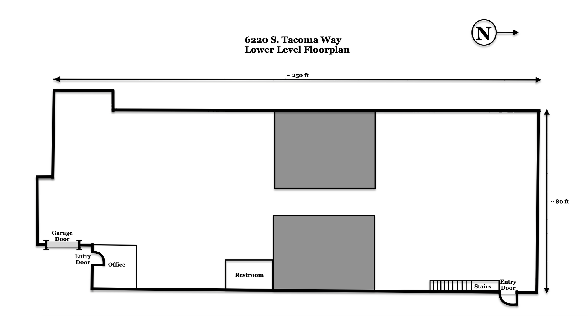 6220 S Tacoma Way, Tacoma, WA en alquiler Plano de la planta- Imagen 1 de 1