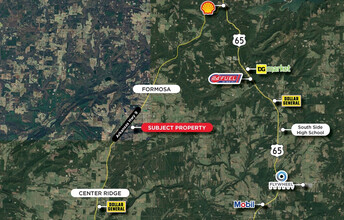 6880 Highway 9, Center Ridge, AR - VISTA AÉREA  vista de mapa