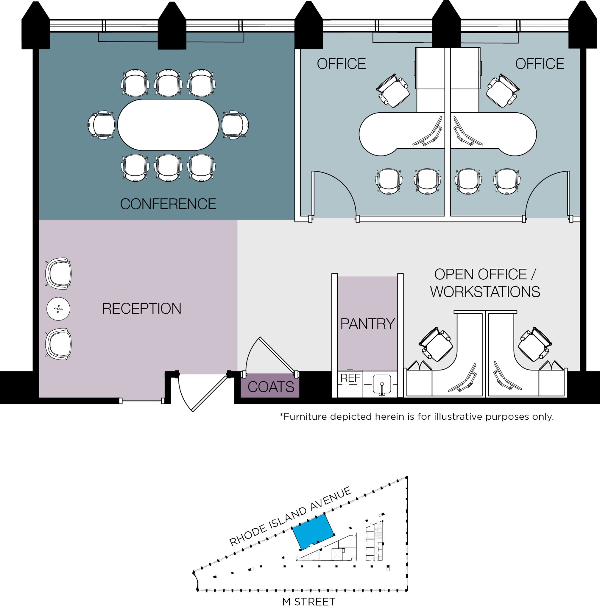 1730 Rhode Island Ave NW, Washington, DC en alquiler Plano de la planta- Imagen 1 de 9