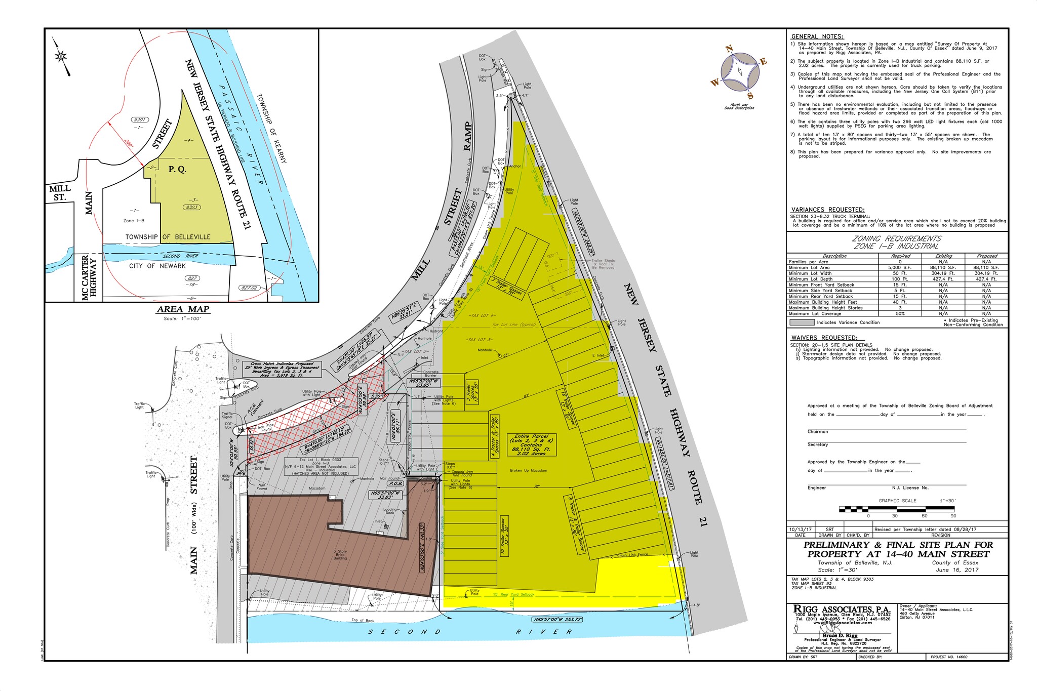 14-40 Main St, Belleville, NJ en alquiler Plano del sitio- Imagen 1 de 3