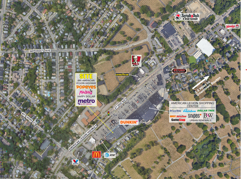 628-674 American Legion Hwy, Roslindale, MA en alquiler - Vista aérea - Imagen 3 de 3