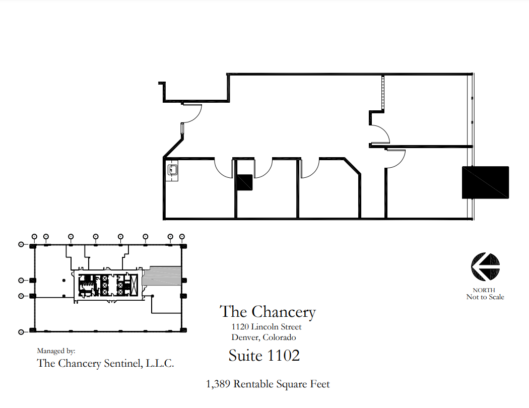 1120 Lincoln St, Denver, CO en alquiler Plano de la planta- Imagen 1 de 1