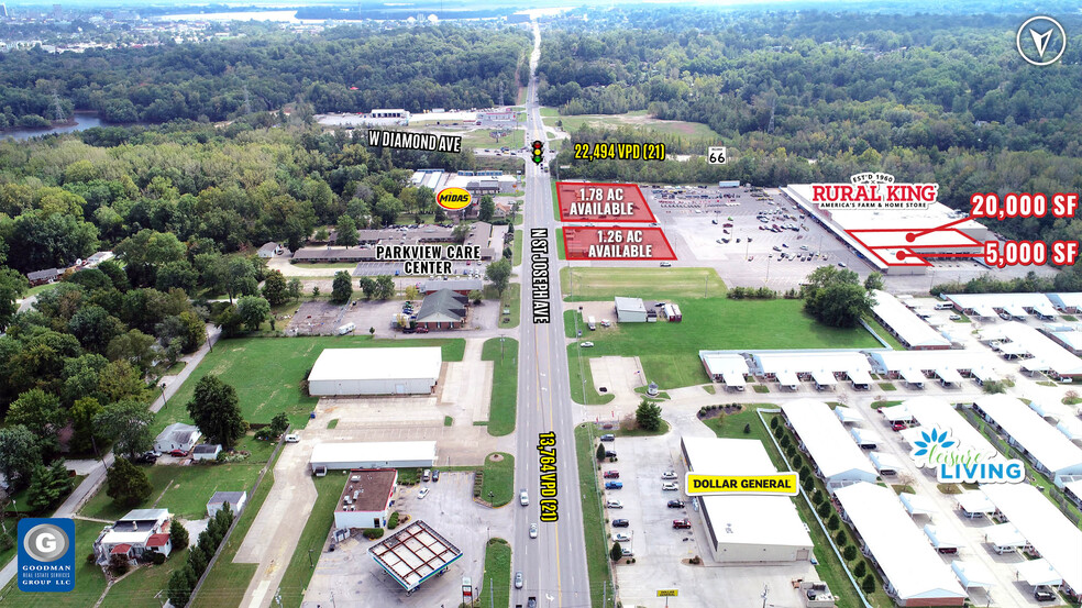 2800 BL St. Joseph Ave, Evansville, IN en alquiler - Vista aérea - Imagen 2 de 5