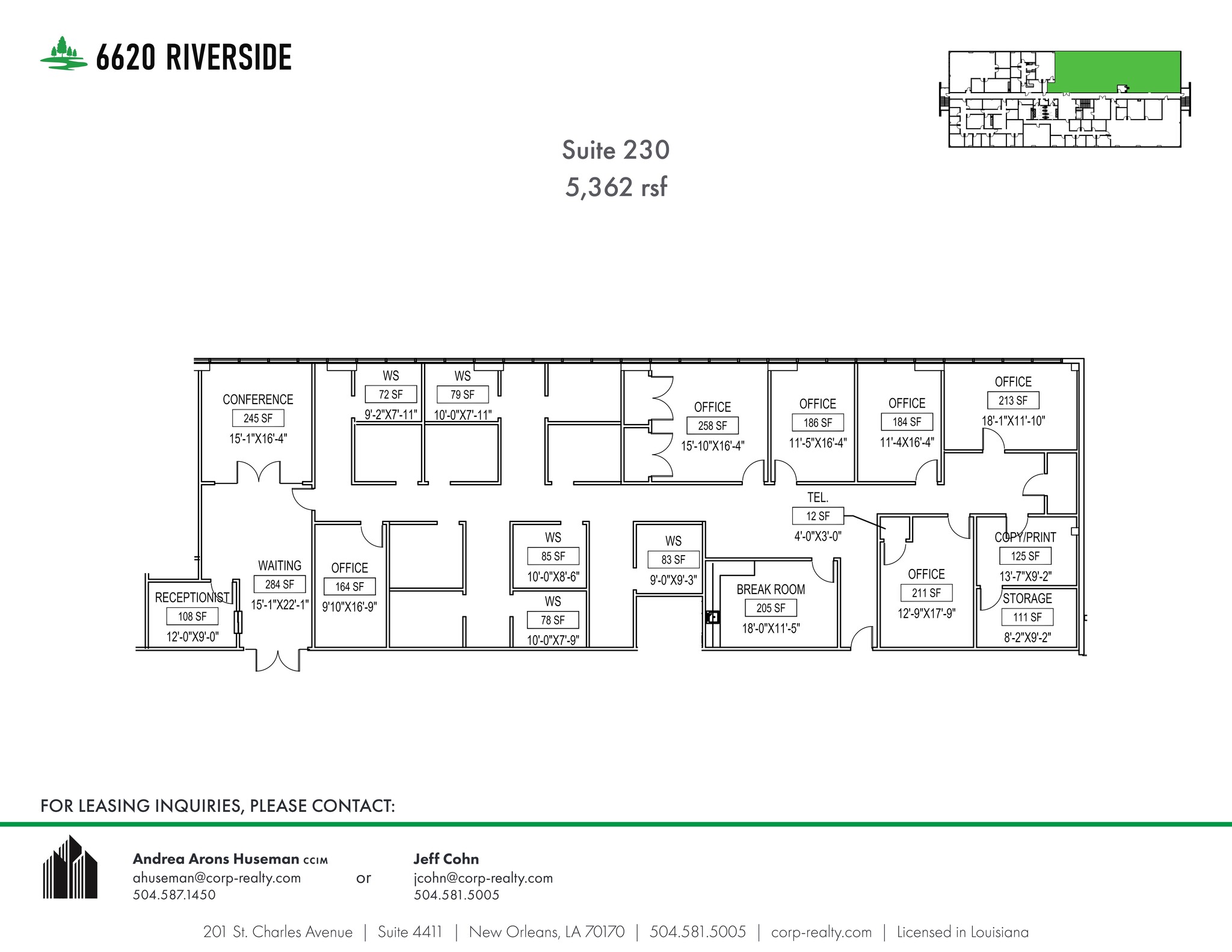 6660 Riverside Dr, Metairie, LA en alquiler Plano del sitio- Imagen 1 de 1