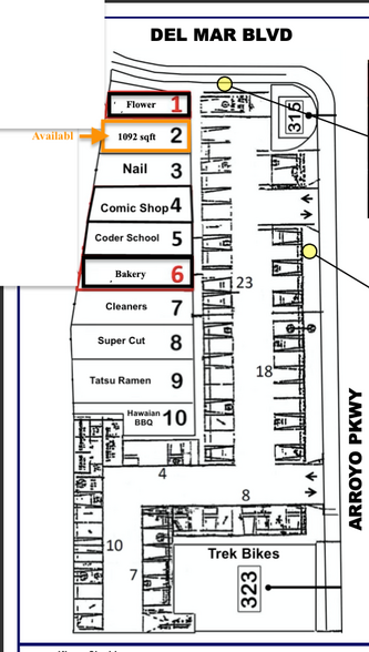 319 S Arroyo Pky, Pasadena, CA en alquiler - Plano del sitio - Imagen 2 de 7