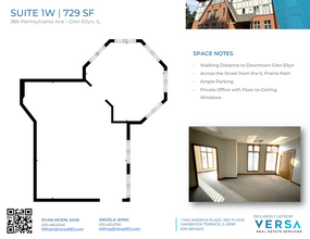 386 Pennsylvania Ave, Glen Ellyn, IL en alquiler Plano de la planta- Imagen 1 de 1