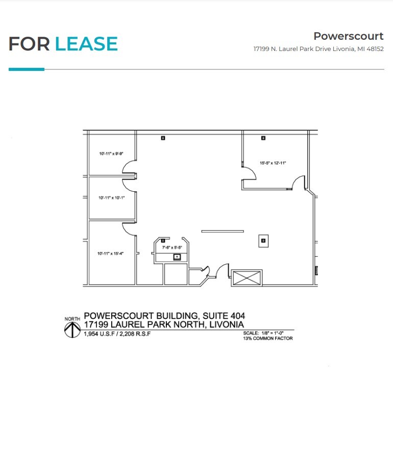 17199 N Laurel Park Dr, Livonia, MI en alquiler Plano de la planta- Imagen 1 de 1