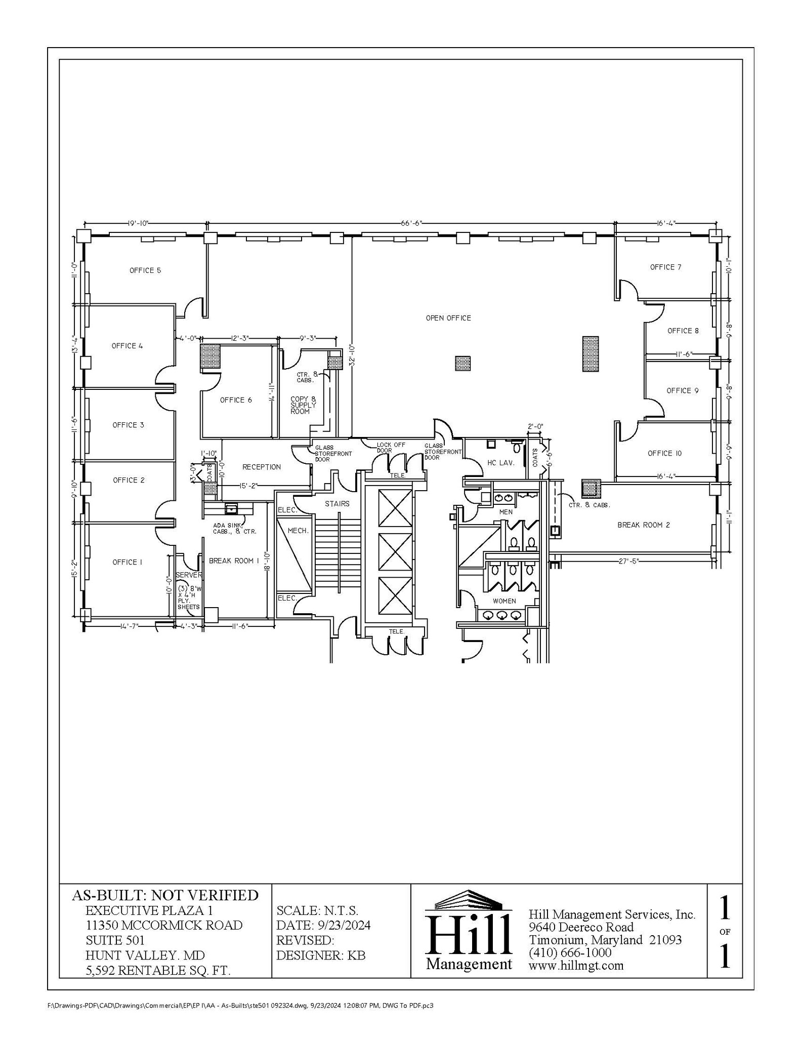 11350 McCormick Rd, Hunt Valley, MD en alquiler Plano de la planta- Imagen 1 de 1