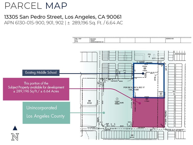 13305 S San Pedro St, Los Angeles, CA en alquiler - Plano del sitio - Imagen 2 de 2