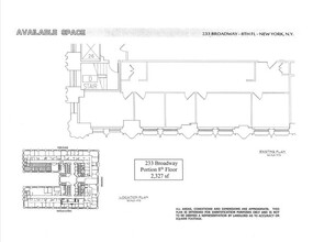 233 Broadway, New York, NY en alquiler Plano de la planta- Imagen 1 de 1