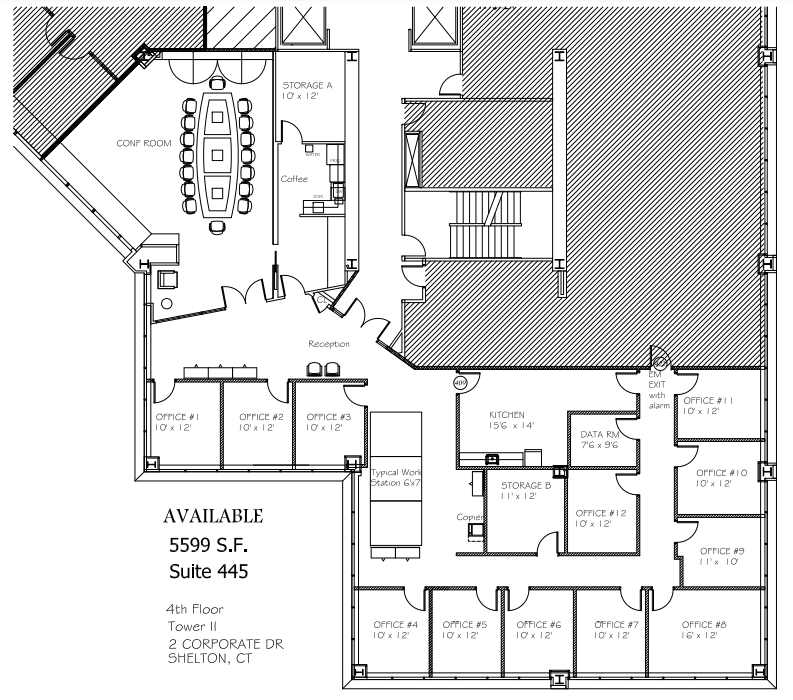 2 Corporate Dr, Shelton, CT en alquiler Plano de la planta- Imagen 1 de 1