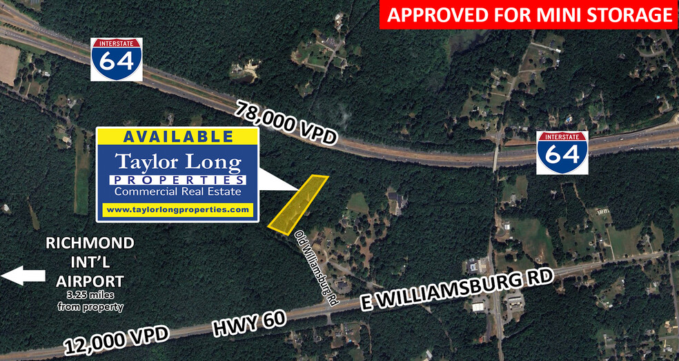 3820 Old Williamsburg Rd, Sandston, VA en venta - Vista aérea - Imagen 1 de 6