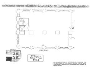 233 Broadway, New York, NY en alquiler Plano de la planta- Imagen 1 de 1