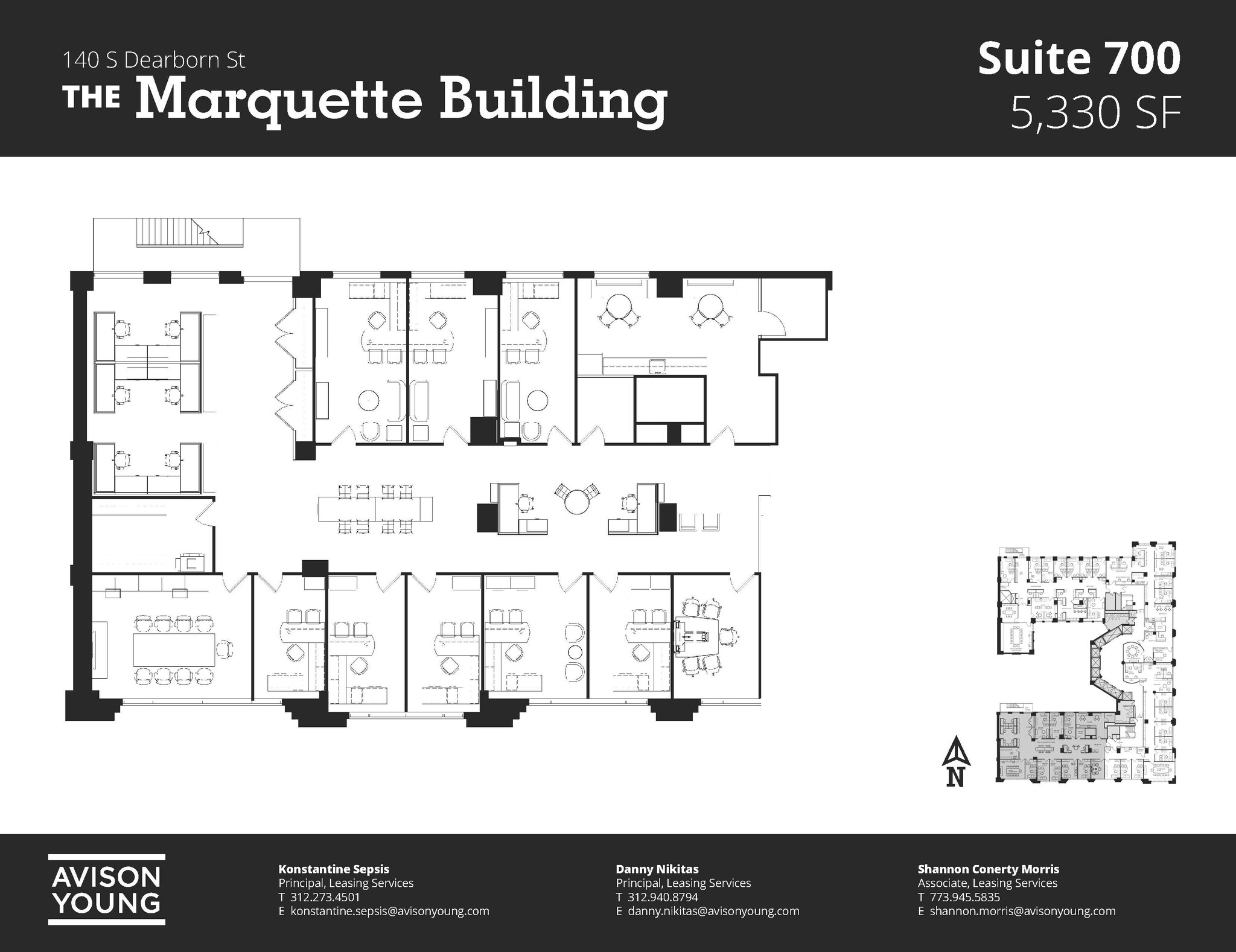 140 S Dearborn St, Chicago, IL en alquiler Plano de la planta- Imagen 1 de 2