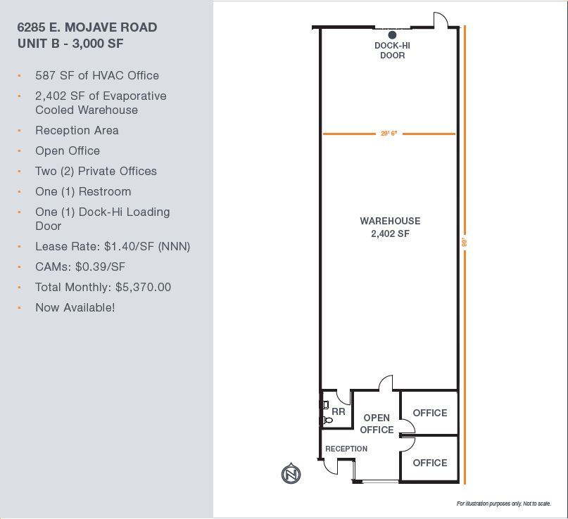 6285 S Mojave Rd, Las Vegas, NV en alquiler Plano de la planta- Imagen 1 de 1