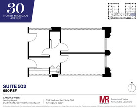 30 N Michigan Ave, Chicago, IL en alquiler Plano de la planta- Imagen 1 de 6