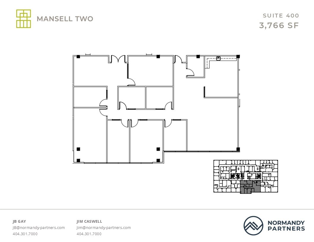 3650 Mansell Rd, Alpharetta, GA en alquiler Plano de la planta- Imagen 1 de 2