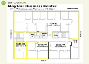 10701 W North Ave, Wauwatosa, WI en alquiler Plano de la planta- Imagen 2 de 2