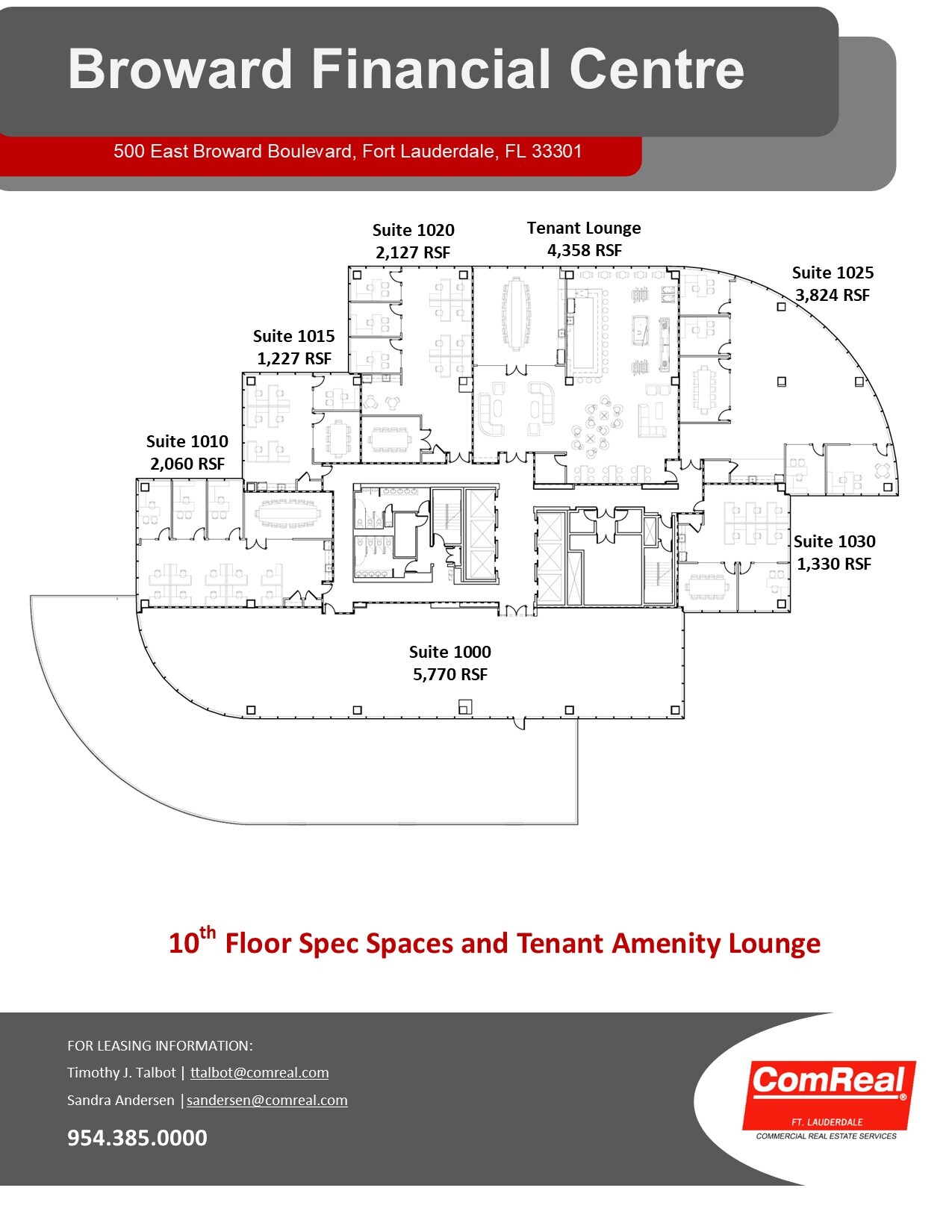 500 E Broward Blvd, Fort Lauderdale, FL en alquiler Plano de la planta- Imagen 1 de 1