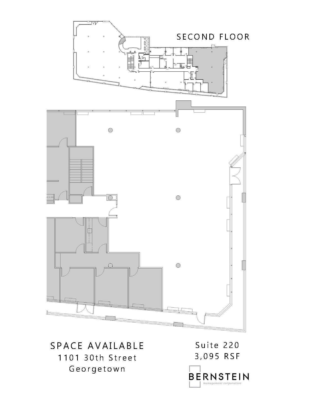 1101 30th St NW, Washington, DC en alquiler Plano de la planta- Imagen 1 de 1