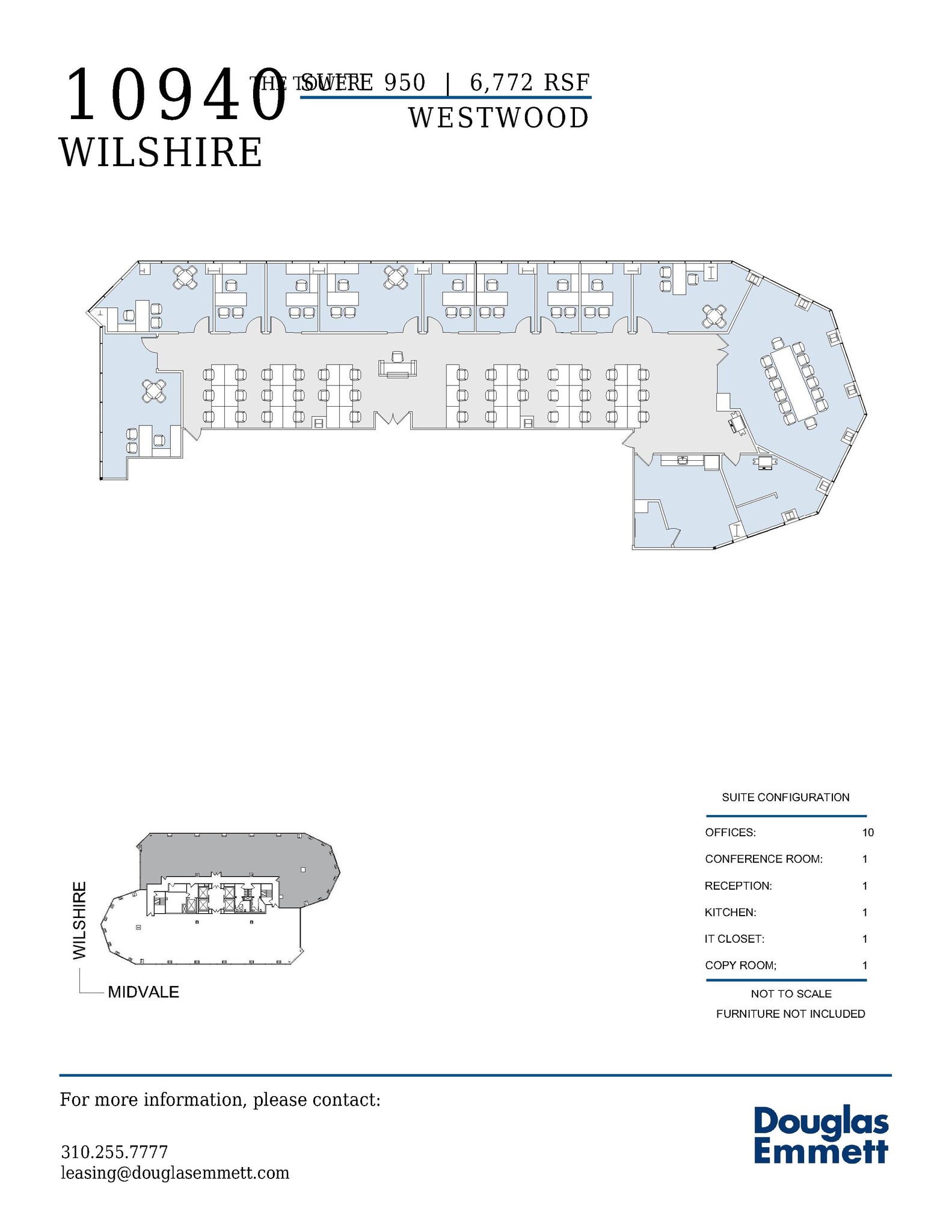 10940 Wilshire Blvd, Los Angeles, CA en alquiler Plano de la planta- Imagen 1 de 1