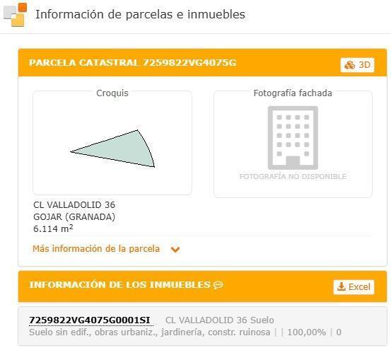 Calle Valladolid, 1, Gójar, Granada en venta - Plano del sitio - Imagen 3 de 3