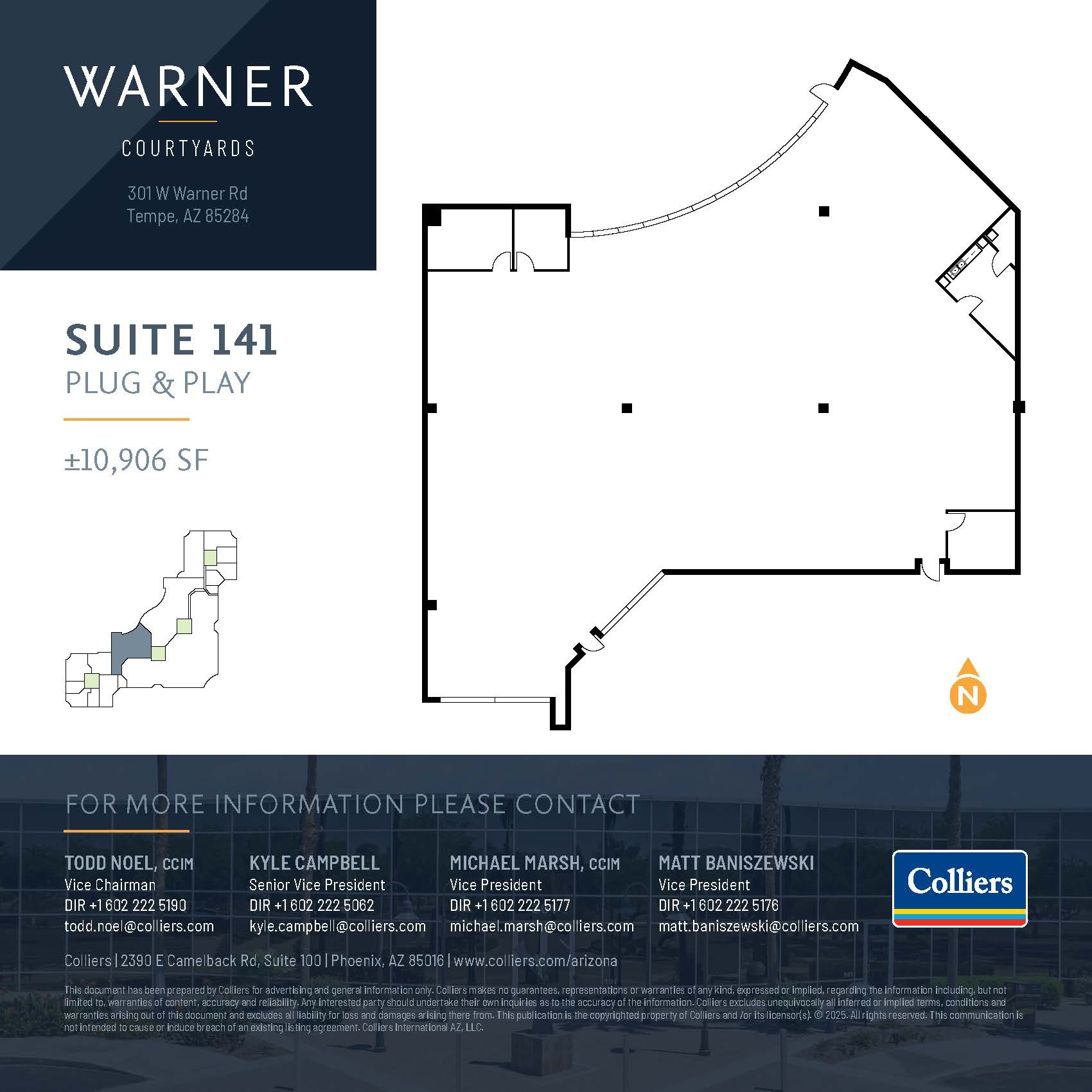 301 W Warner Rd, Tempe, AZ en alquiler Plano de la planta- Imagen 1 de 2