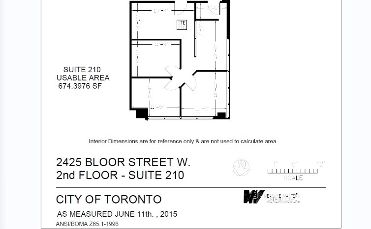 2425 Bloor St W, Toronto, ON en alquiler Plano de la planta- Imagen 1 de 1