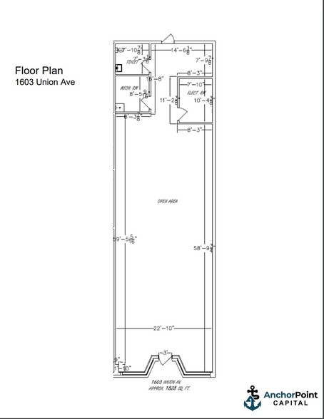 1603 Union Ave, Memphis, TN en alquiler - Plano de la planta - Imagen 2 de 2