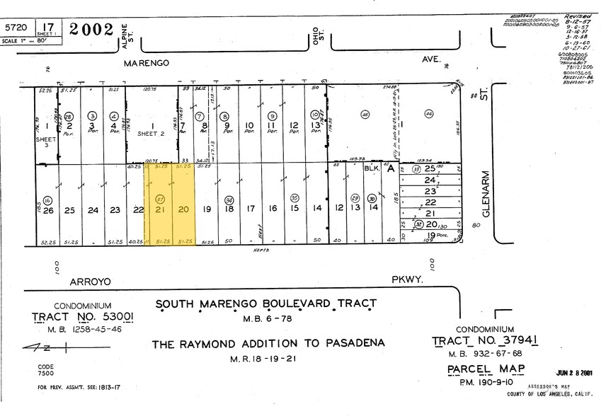 950 S Arroyo Pky, Pasadena, CA en alquiler - Plano de solar - Imagen 2 de 8