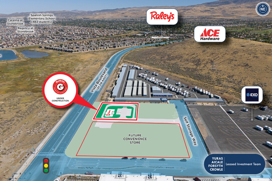 6119 Self Storage Way, Sparks, NV en venta - Vista aérea - Imagen 2 de 4