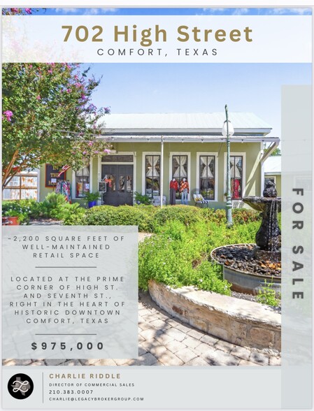 702 High St, Comfort, TX en venta - Foto del edificio - Imagen 1 de 13