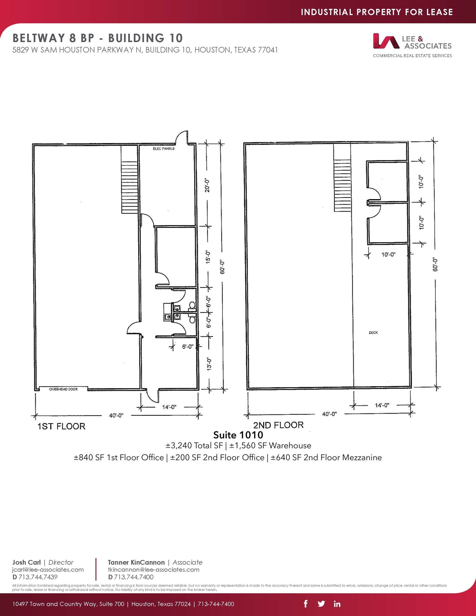 5829 W Sam Houston Pky N, Houston, TX en alquiler Plano de la planta- Imagen 1 de 1