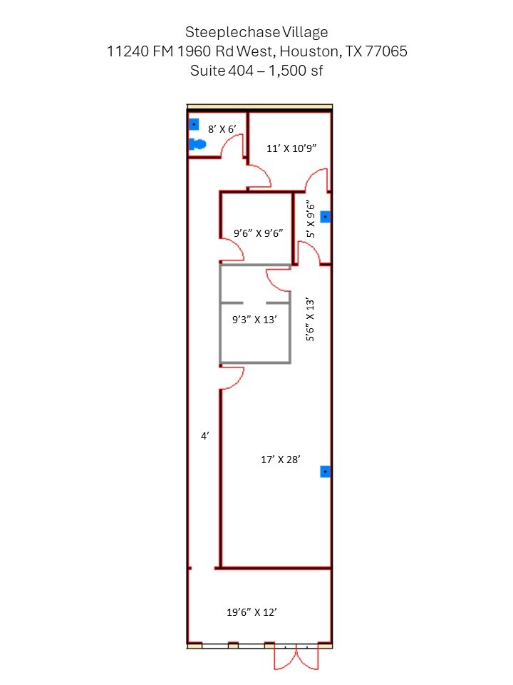 11240-11242 W FM-1960 Rd, Houston, TX en alquiler Plano de la planta- Imagen 1 de 1