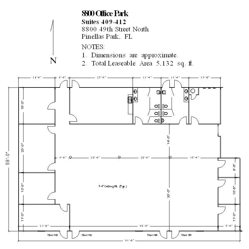 8800 49th St N, Pinellas Park, FL en alquiler Plano de la planta- Imagen 1 de 1