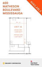 600 Matheson Blvd W, Mississauga, ON en alquiler Plano de la planta- Imagen 1 de 2