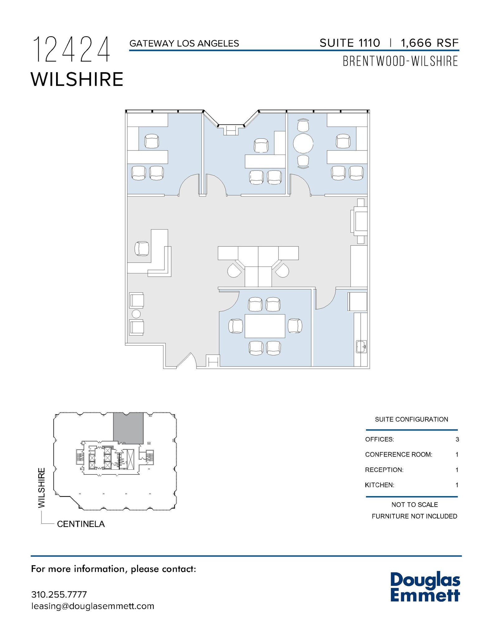 12424 Wilshire Blvd, Los Angeles, CA en alquiler Plano de la planta- Imagen 1 de 1