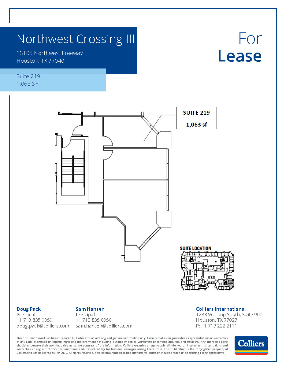 13105 Northwest Fwy, Houston, TX en alquiler Plano de la planta- Imagen 1 de 1