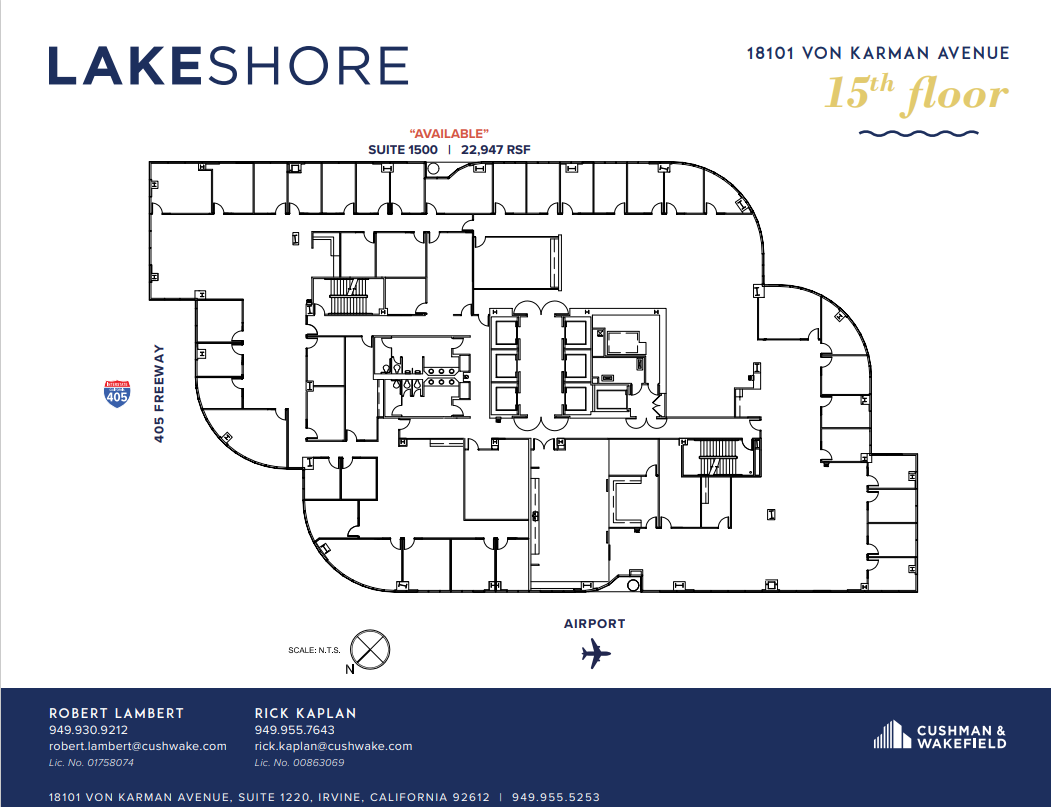 18101 Von Karman Ave, Irvine, CA en alquiler Plano de la planta- Imagen 1 de 1