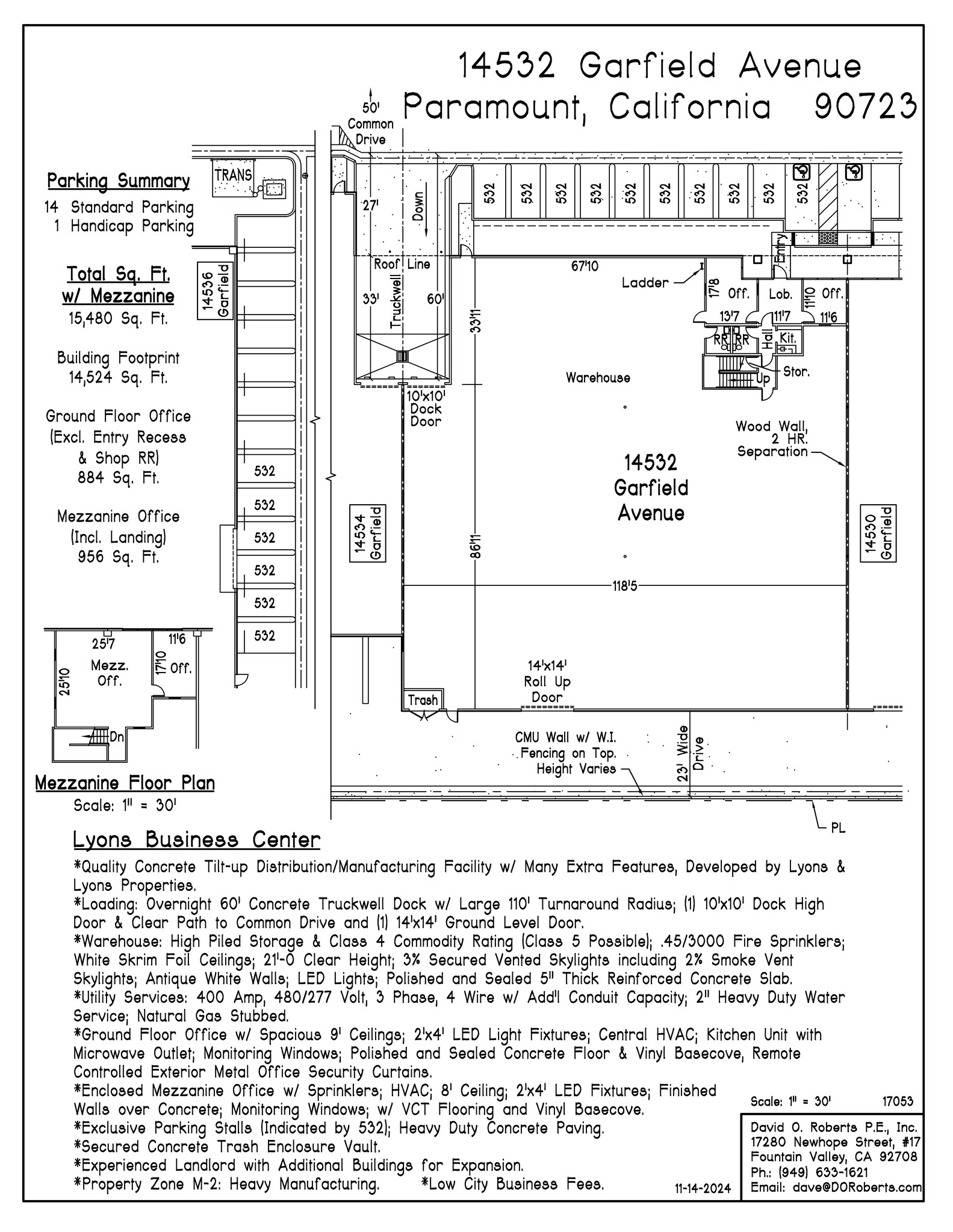 14512-14518 Garfield Ave, Paramount, CA en alquiler Plano del sitio- Imagen 1 de 1