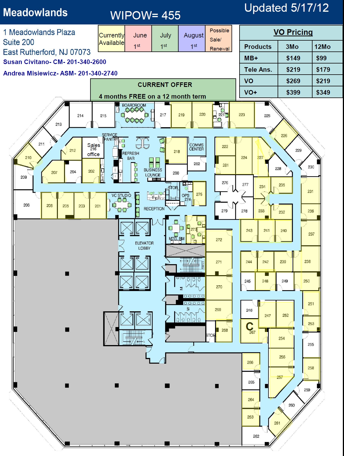 1 Meadowlands Plz, East Rutherford, NJ en alquiler Plano de la planta- Imagen 1 de 1