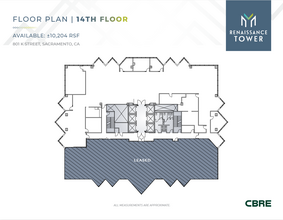 801 K St, Sacramento, CA en alquiler Plano de la planta- Imagen 1 de 1