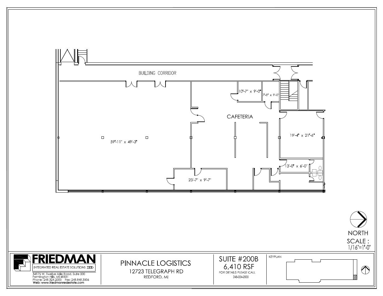 12723 Telegraph Rd, Redford, MI en alquiler Plano de la planta- Imagen 1 de 1