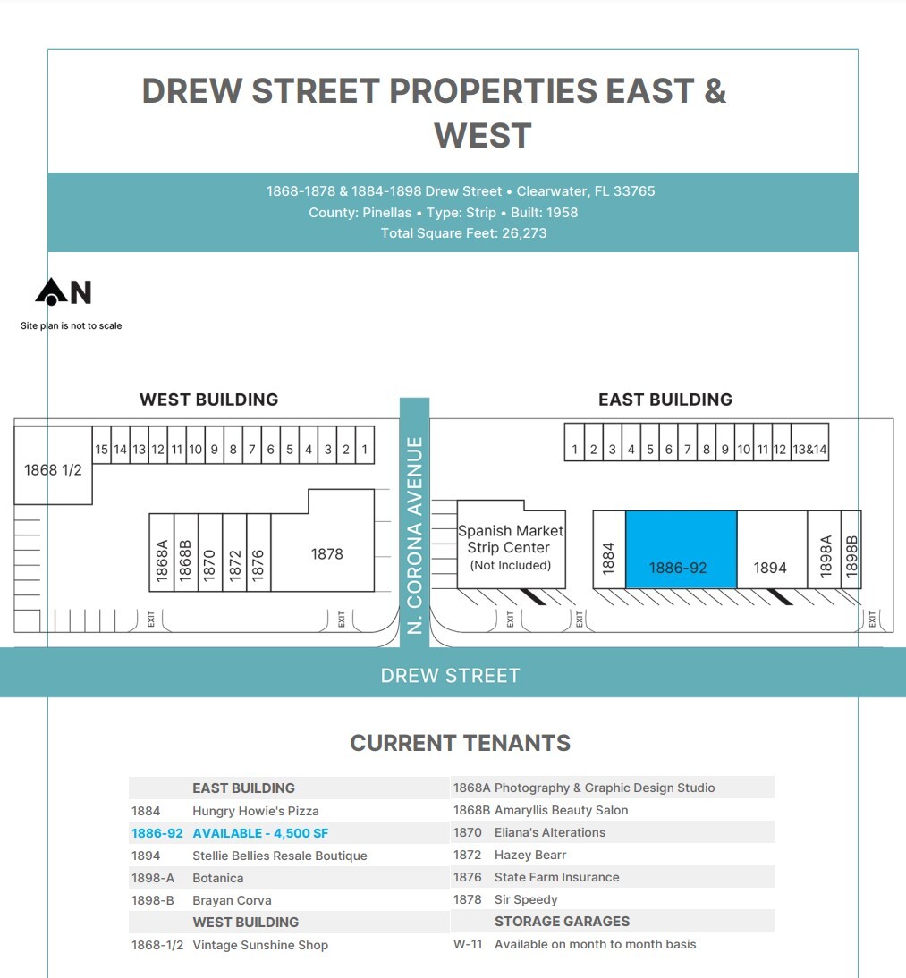 1884 Drew St, Clearwater, FL en alquiler Plano del sitio- Imagen 1 de 1