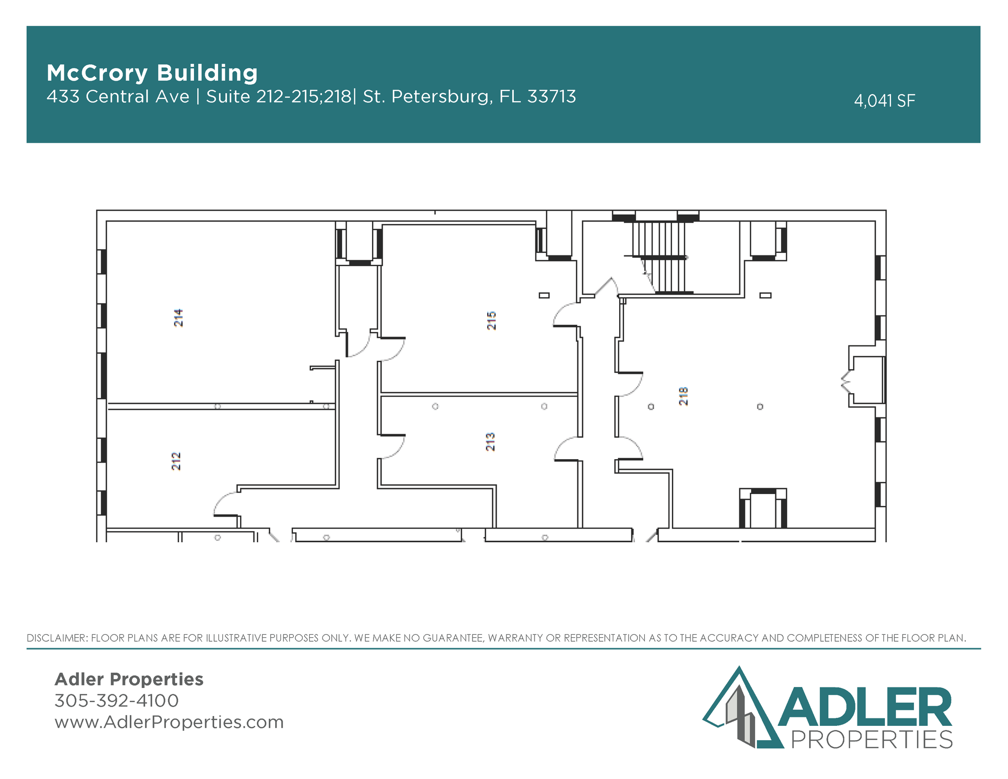 425-445 Central Ave, Saint Petersburg, FL en alquiler Plano de la planta- Imagen 1 de 1