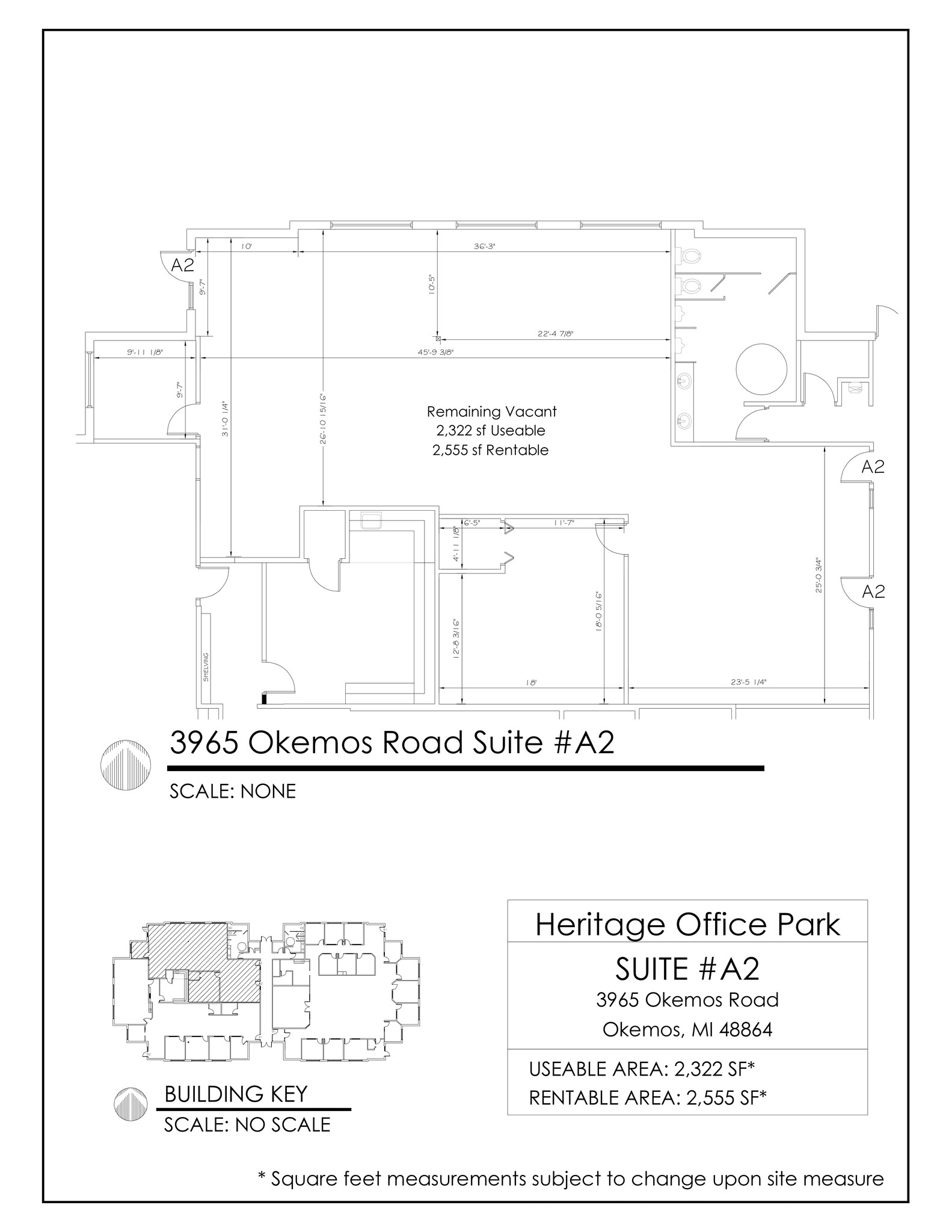 3965 Okemos Rd, Okemos, MI en alquiler Plano del sitio- Imagen 1 de 1