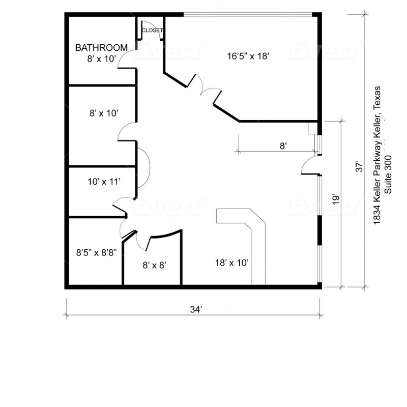 1834-1836 Keller Pky, Keller, TX en alquiler Plano de la planta- Imagen 1 de 1